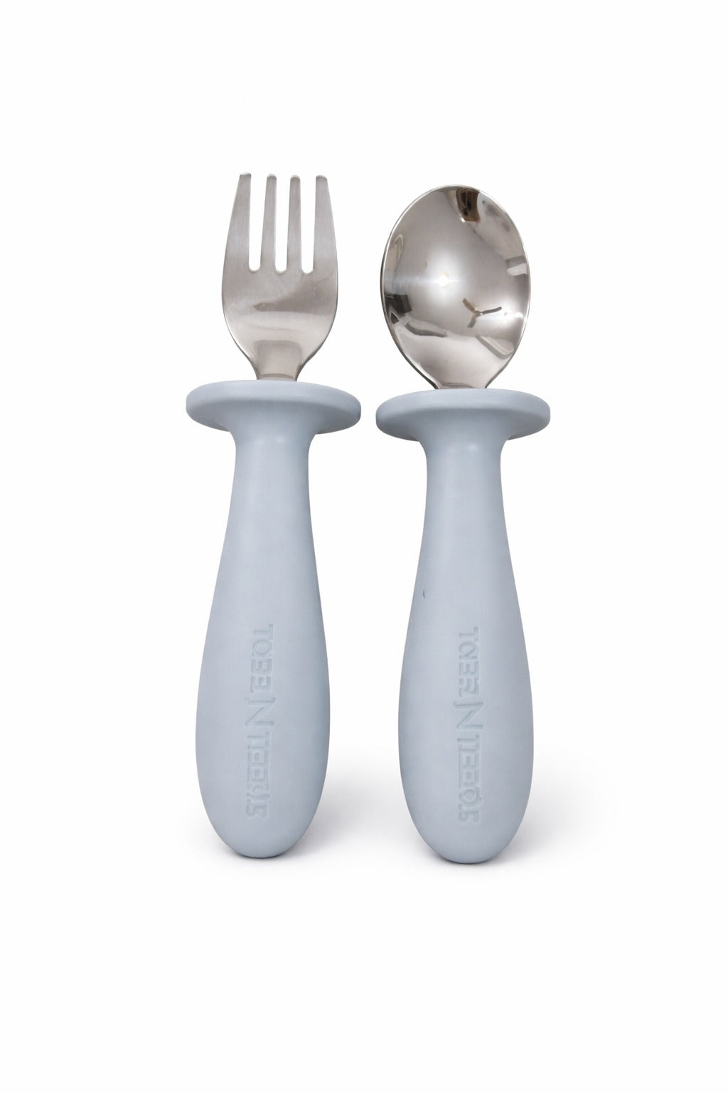 Stainless Steel + Silicone Spoon+Fork Set