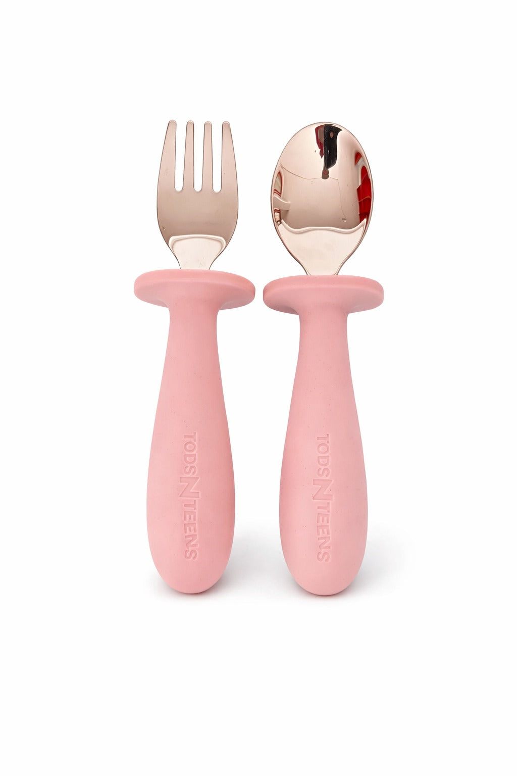 Stainless Steel + Silicone Spoon+Fork Set