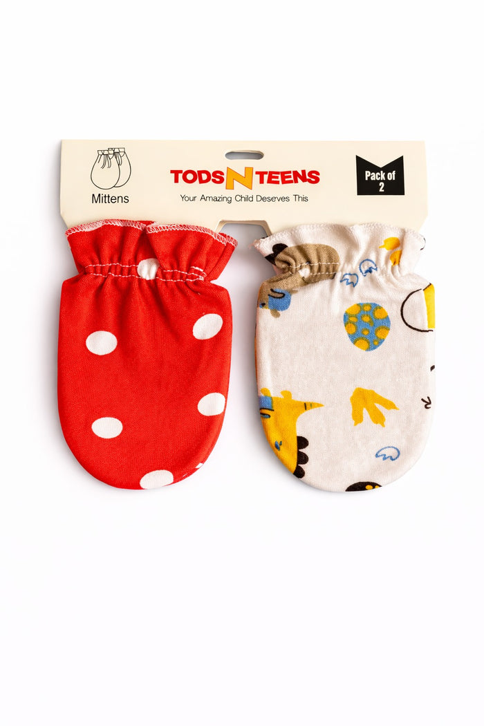 Pack of 2 Cotton Mittens