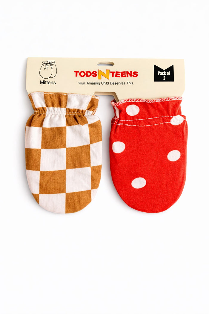 Pack of 2 Cotton Mittens