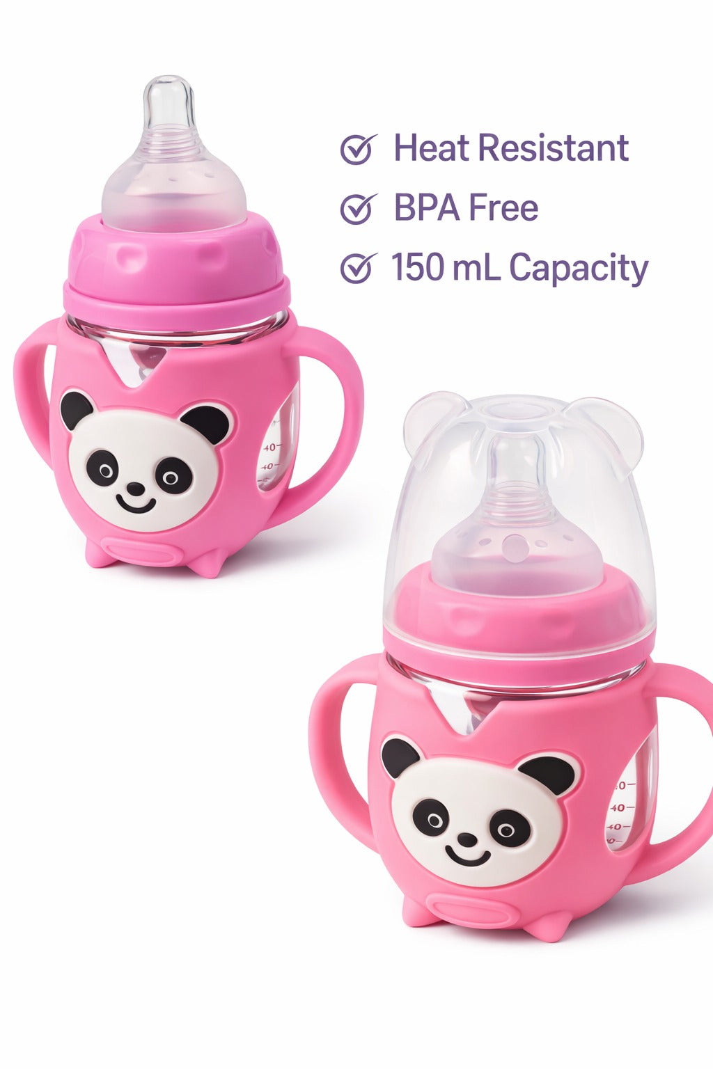 FE228-Cartoon Shape Glass Feeding Bottle