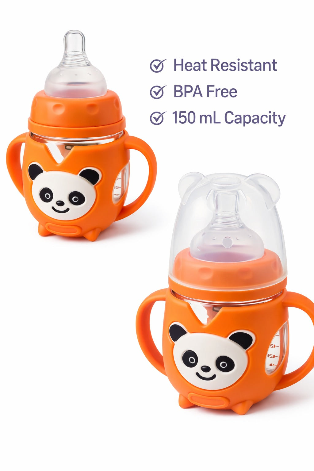 FE228-Cartoon Shape Glass Feeding Bottle