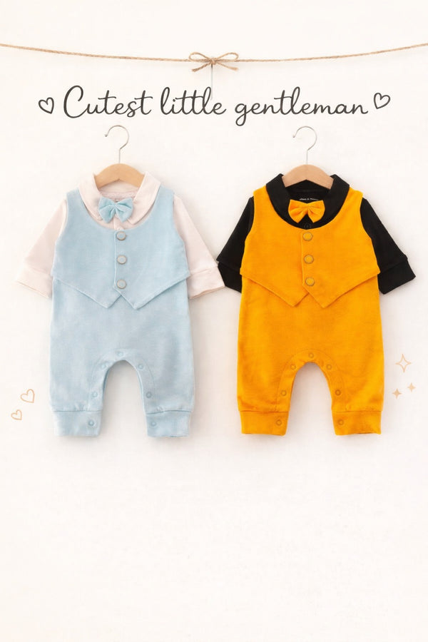 Tuxedo Romper (0-12M)