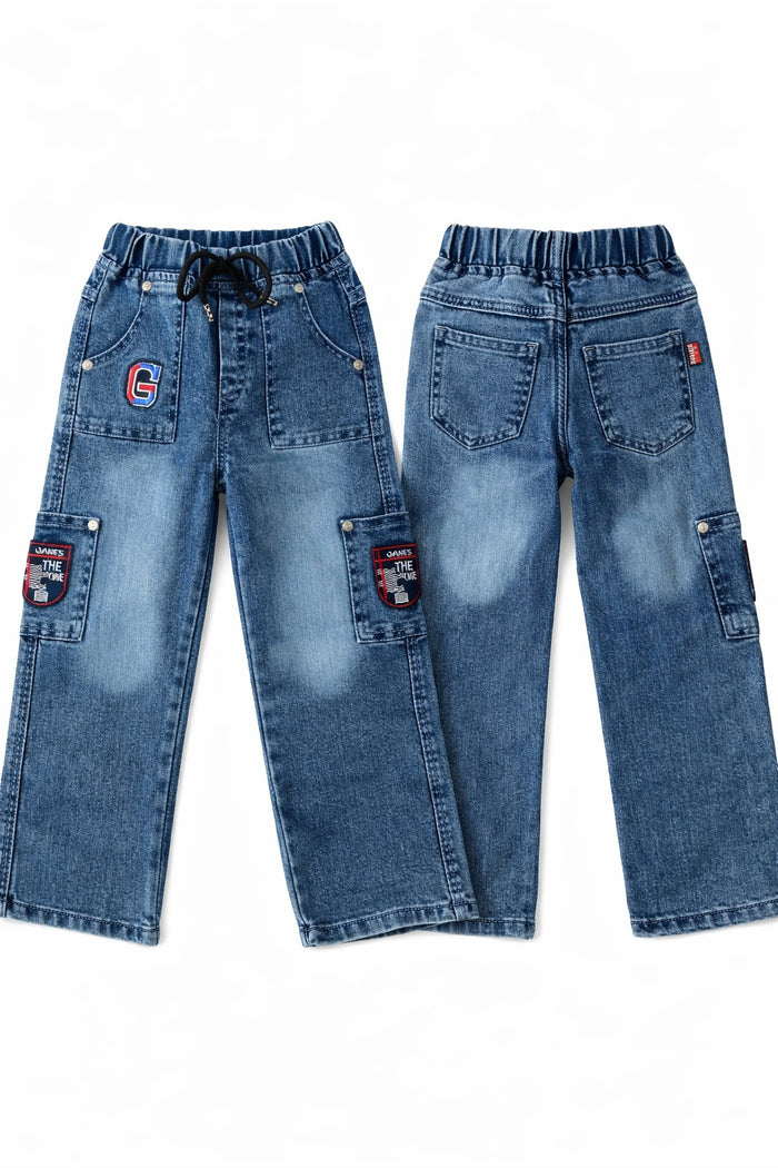 Boys Stylish Wide Leg Pants (3-10Y) - Blue