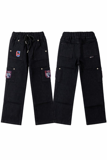 Boys Stylish Wide Leg Pants (3-10Y) - Black