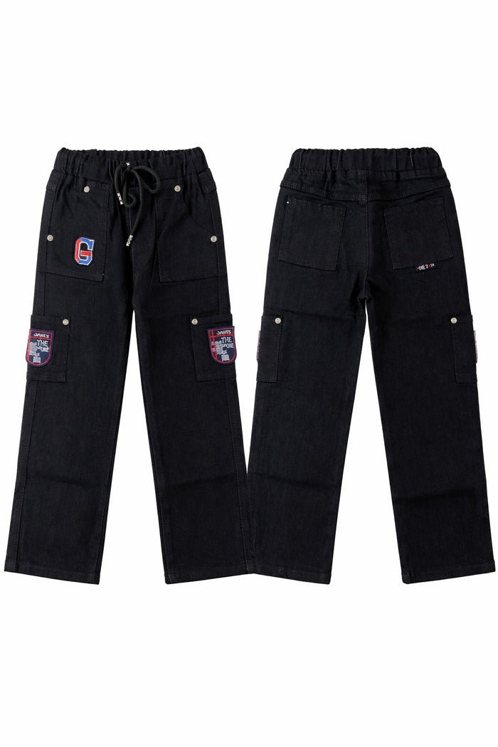 Boys Stylish Wide Leg Pants (3-10Y) - Black