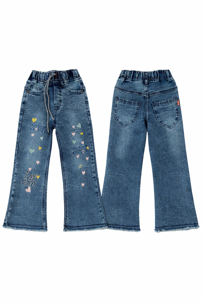 Girls Stylish Wide Leg Pants (3-10Y) - Blue