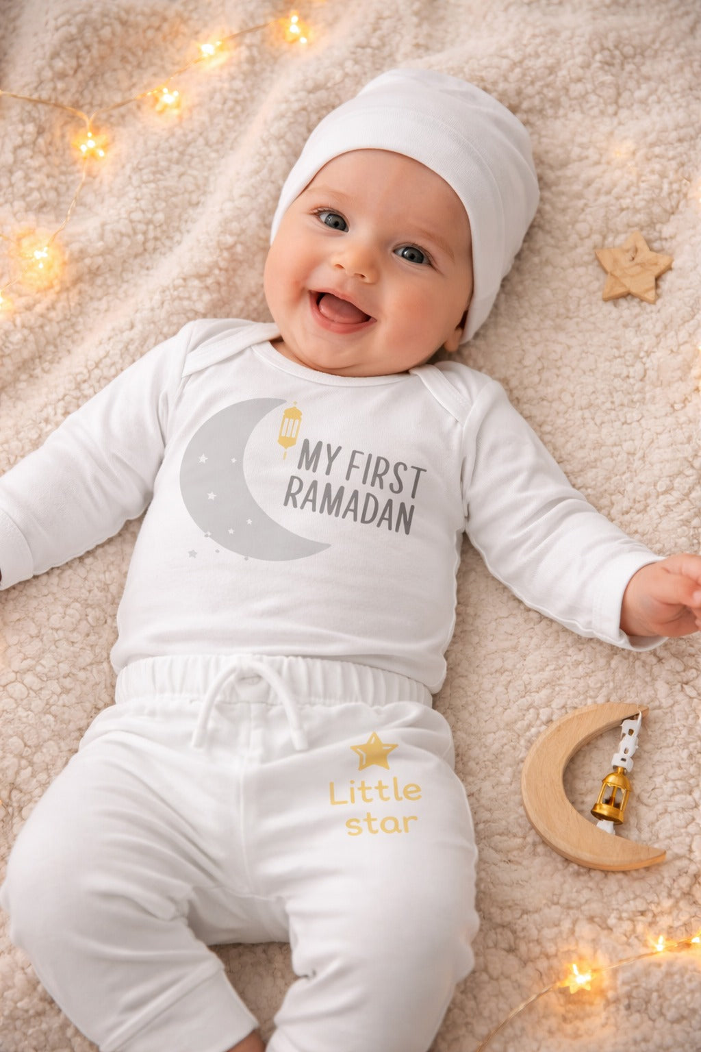 Eid & Ramadan Bodysuit + Trouser Set (0-12M)