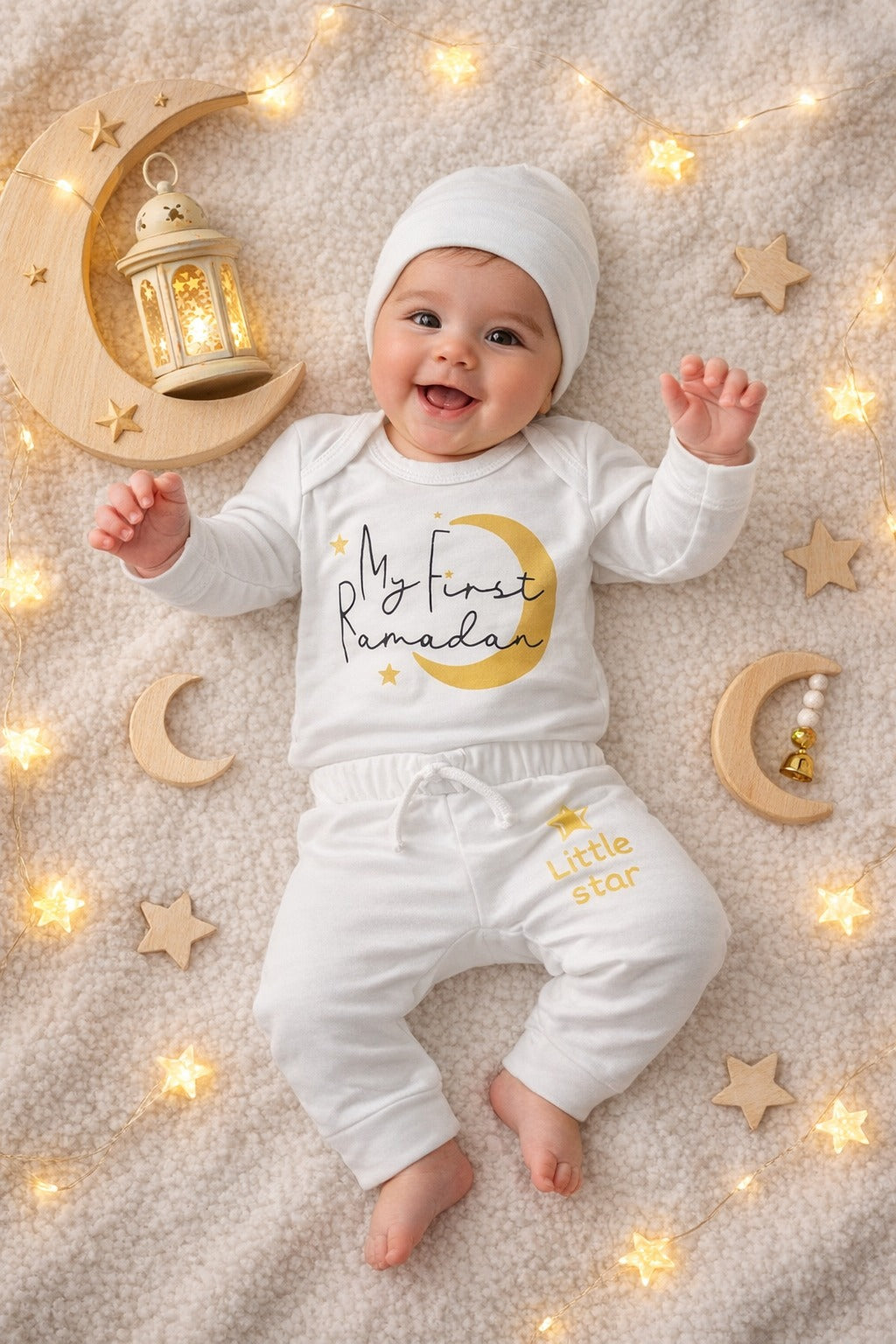 Eid & Ramadan Bodysuit + Trouser Set (0-12M)