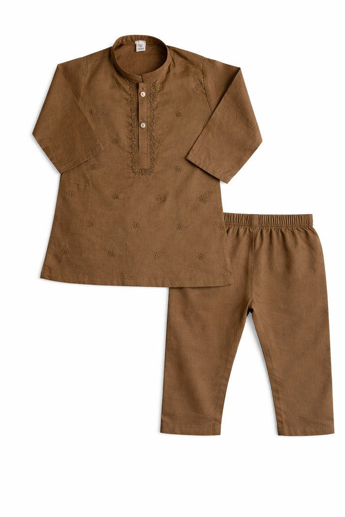 Vibrant Lawn 2 piece set (6M-7Y) Mustard