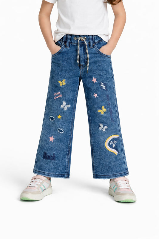Girls Stylish Wide Leg Pants (3-10Y)