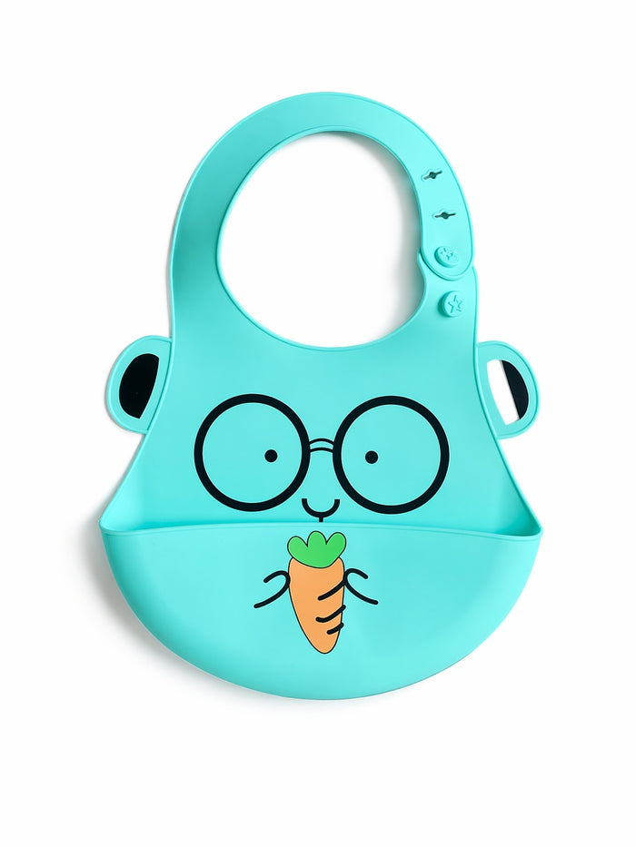 Silicone Bib with Silicone Tray