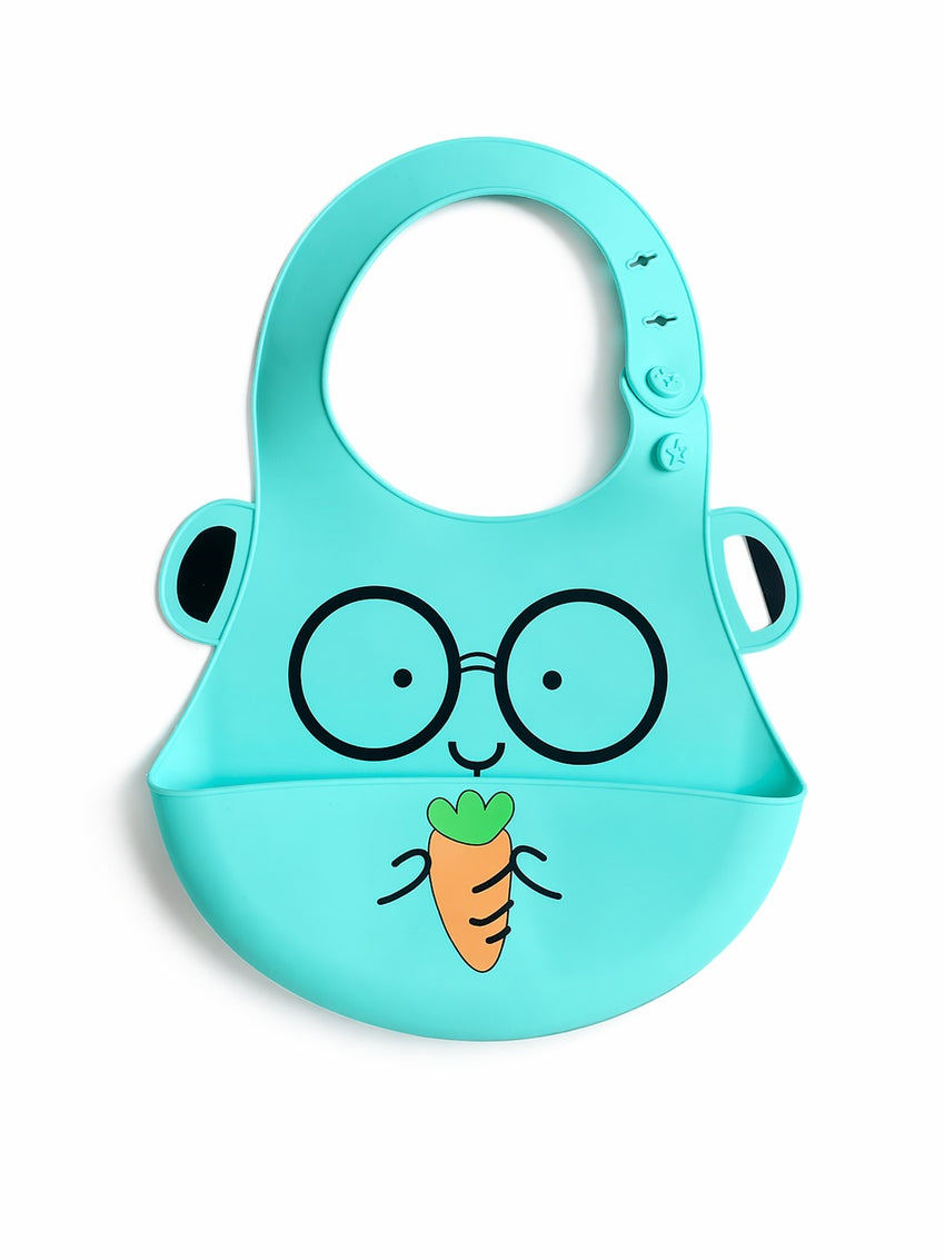 Silicone Bib with Silicone Tray