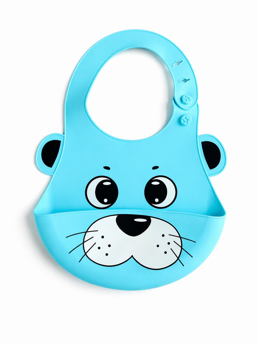 Silicone Bib with Silicone Tray