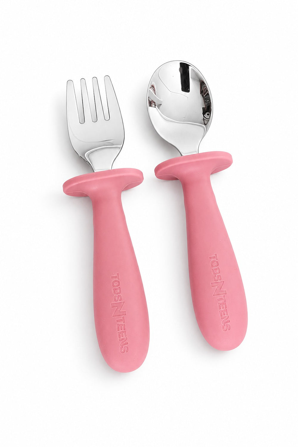 Stainless Steel + Silicone Spoon+Fork Set