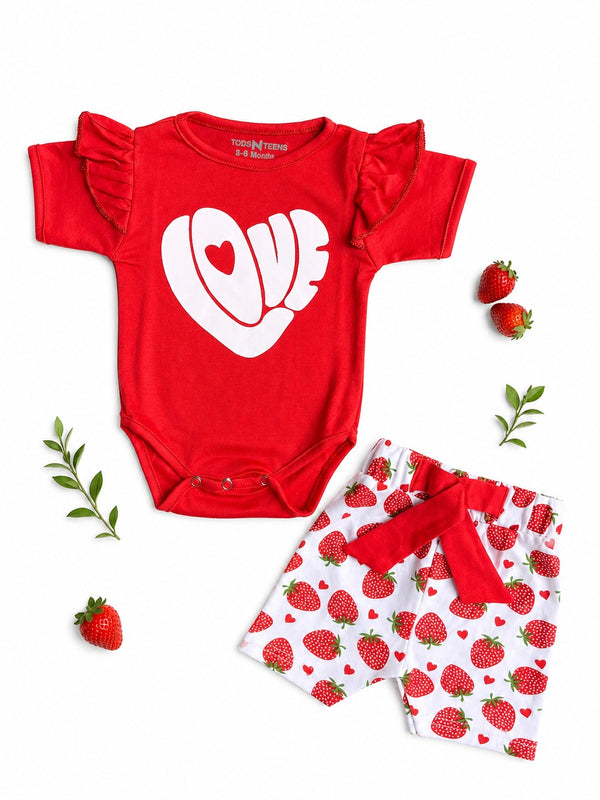 Infant Girl Graphic Short & Bodysuit (6-24M)