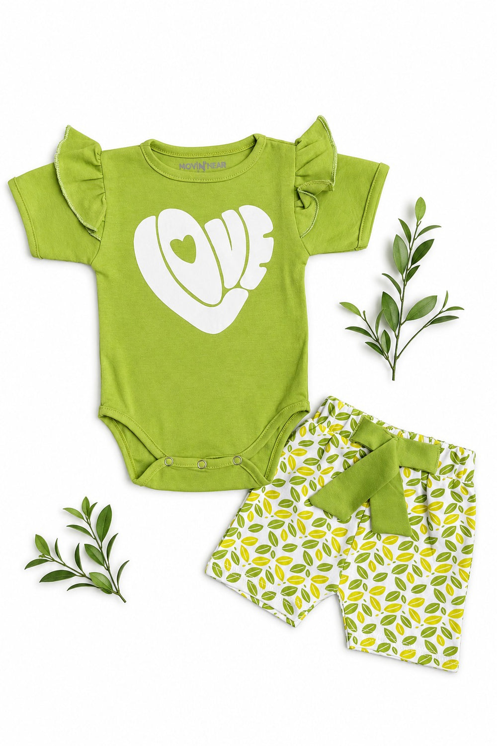 Infant Girl Graphic Short & Bodysuit (6-24M)
