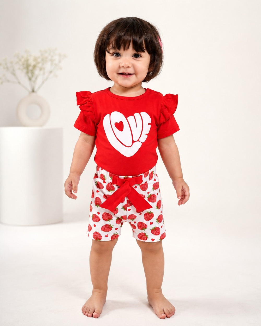 Infant Girl Graphic Short & Bodysuit (6-24M)