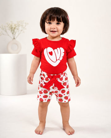 Infant Girl Graphic Short & Bodysuit (6-24M)
