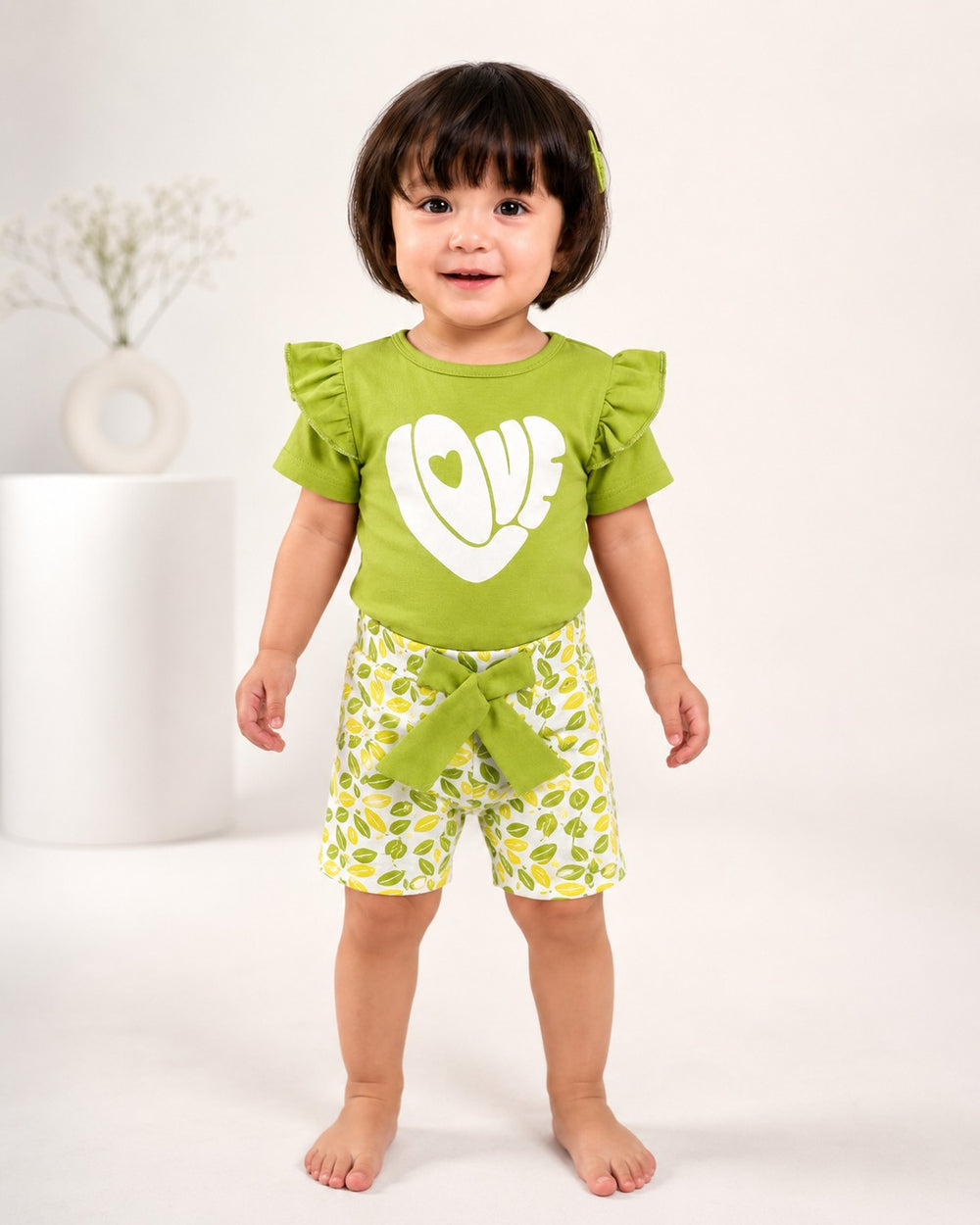 Infant Girl Graphic Short & Bodysuit (6-24M)