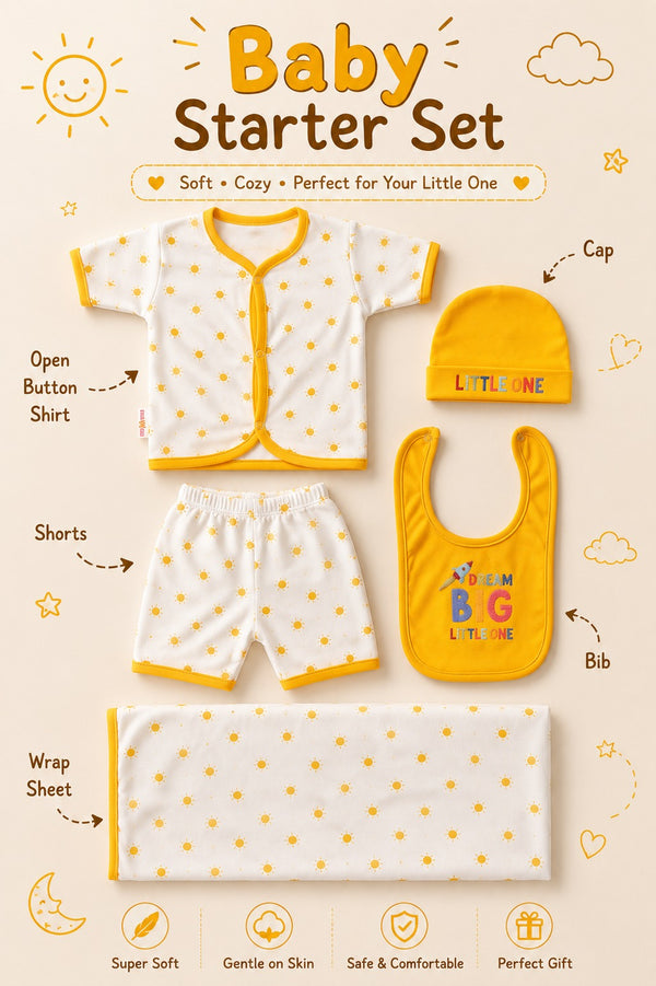 5 Piece Baby Summer Starter Set (0-3M)