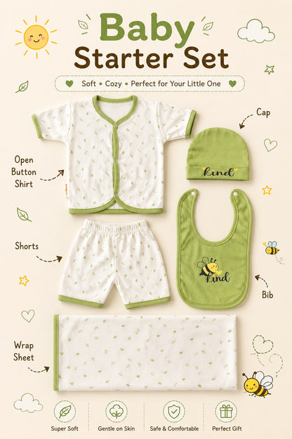 5 Piece Baby Summer Starter Set (0-3M)