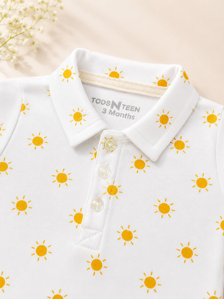 Summer Polo Romper (0-12M)