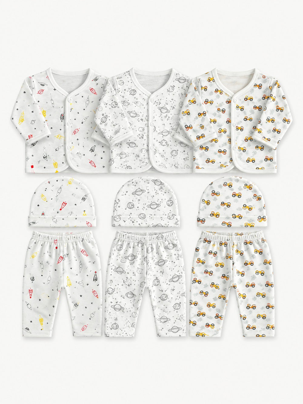 Pack of 3 Jhabla Sets (NB-3 M)