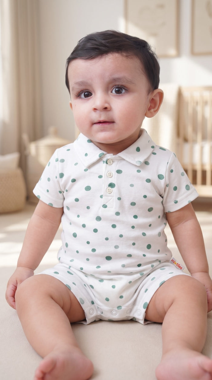 Summer Polo Romper (0-12M)