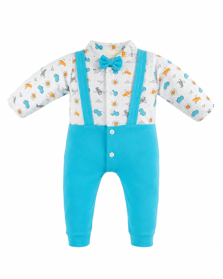 Tuxedo Full Romper (0-12M)
