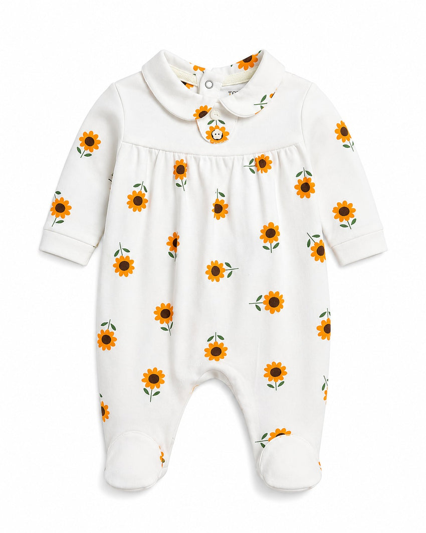 Footed Girl Romper (0-12M)