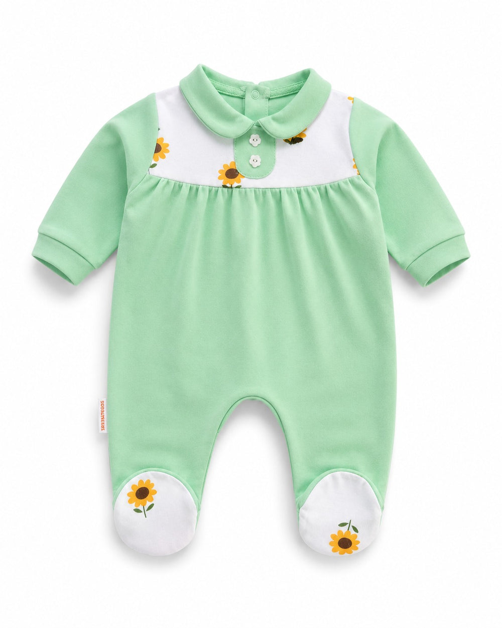 Footed Girl Romper (0-12M)