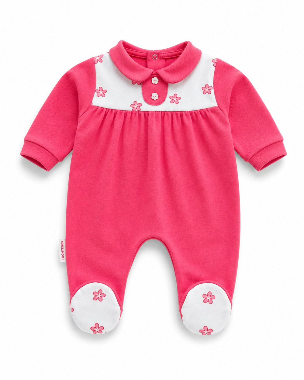 Footed Girl Romper (0-12M)