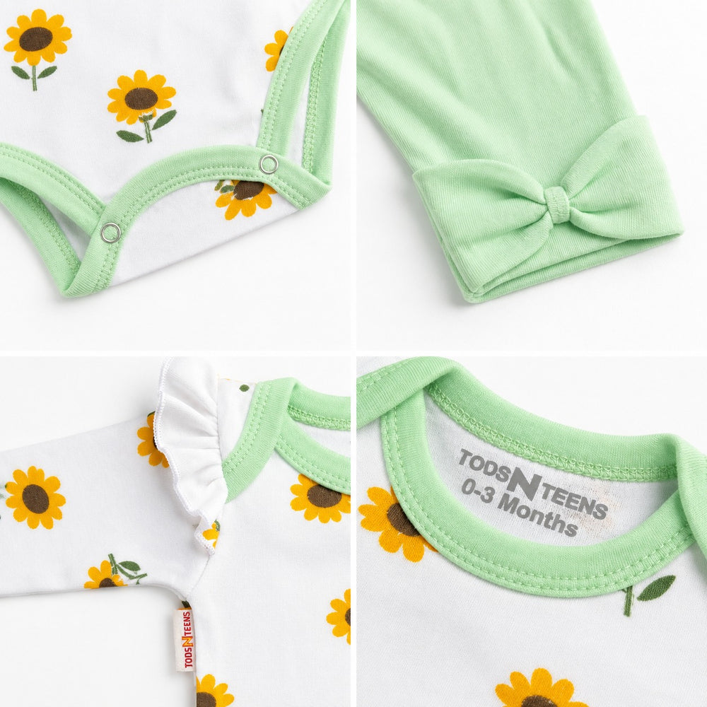 Baby Girl Printed 4-Piece Set (0-12 Months)