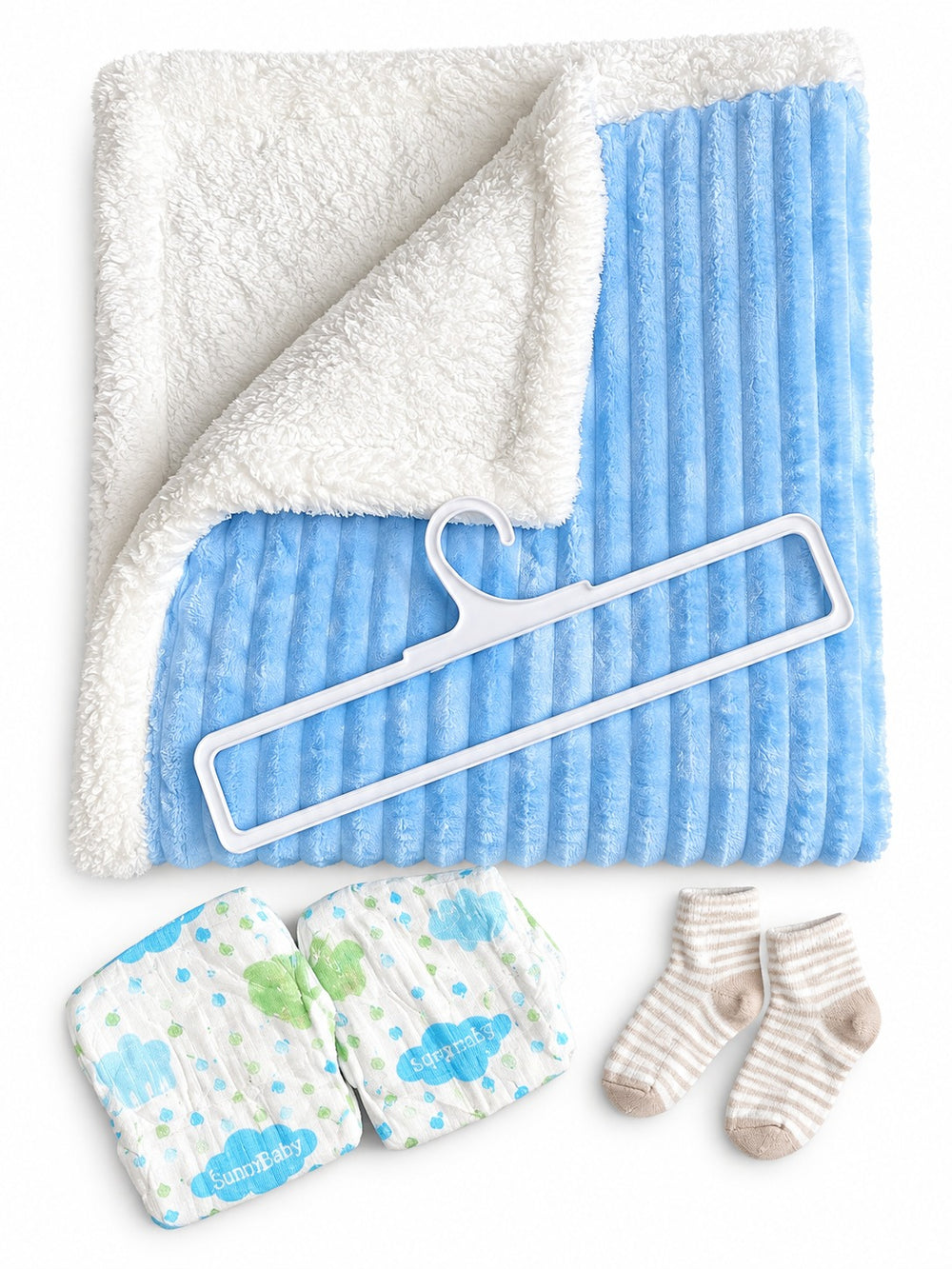 Plush Ribbed Baby Blanket