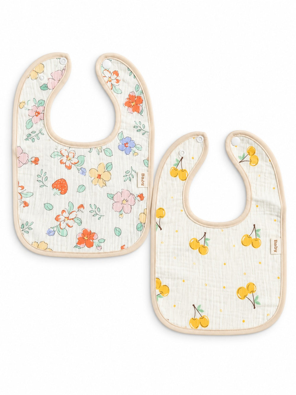 2 Pc Soft Cotton Bib Set