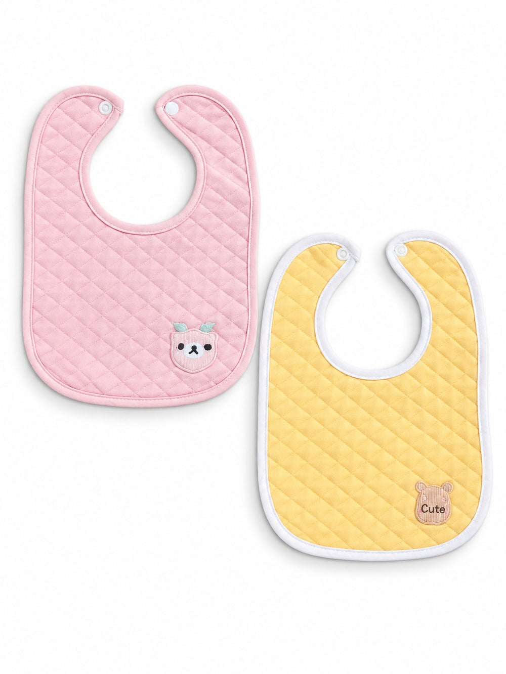2 Pc Soft Cotton Bib Set