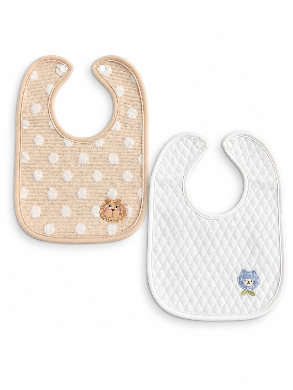 2 Pc Soft Cotton Bib Set