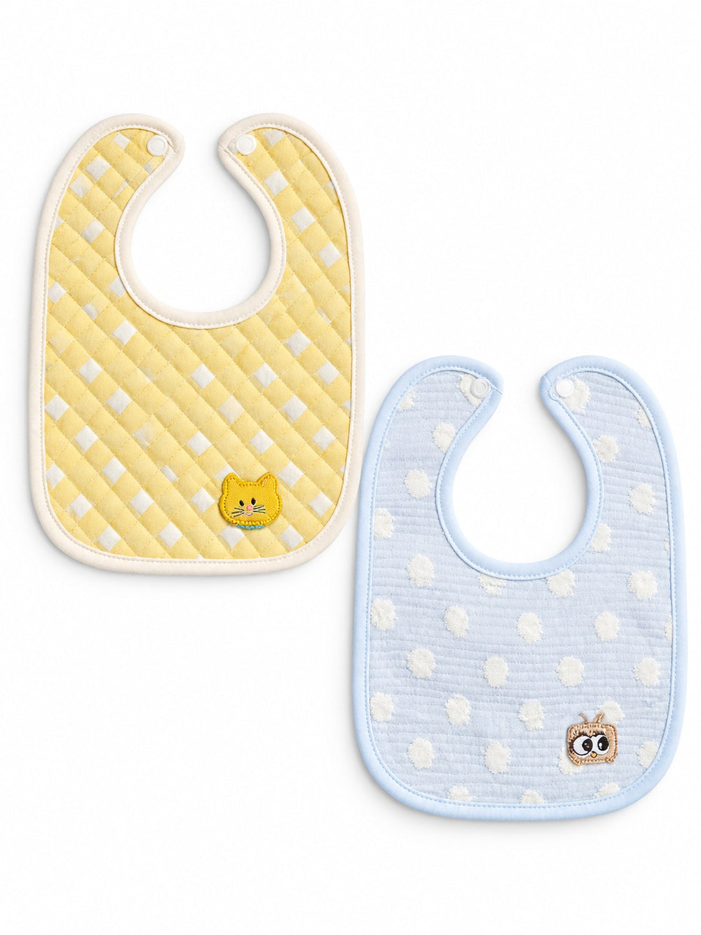 2 Pc Soft Cotton Bib Set