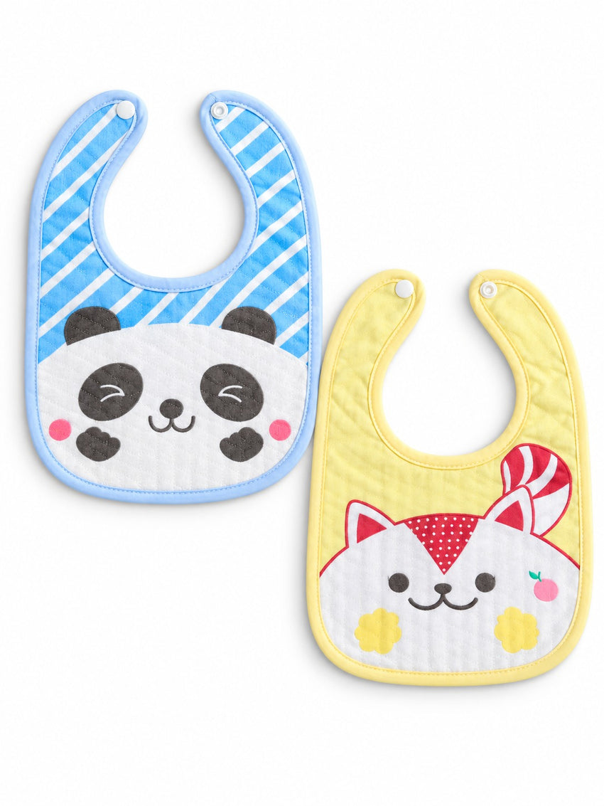 2 Pc Soft Cotton Bib Set