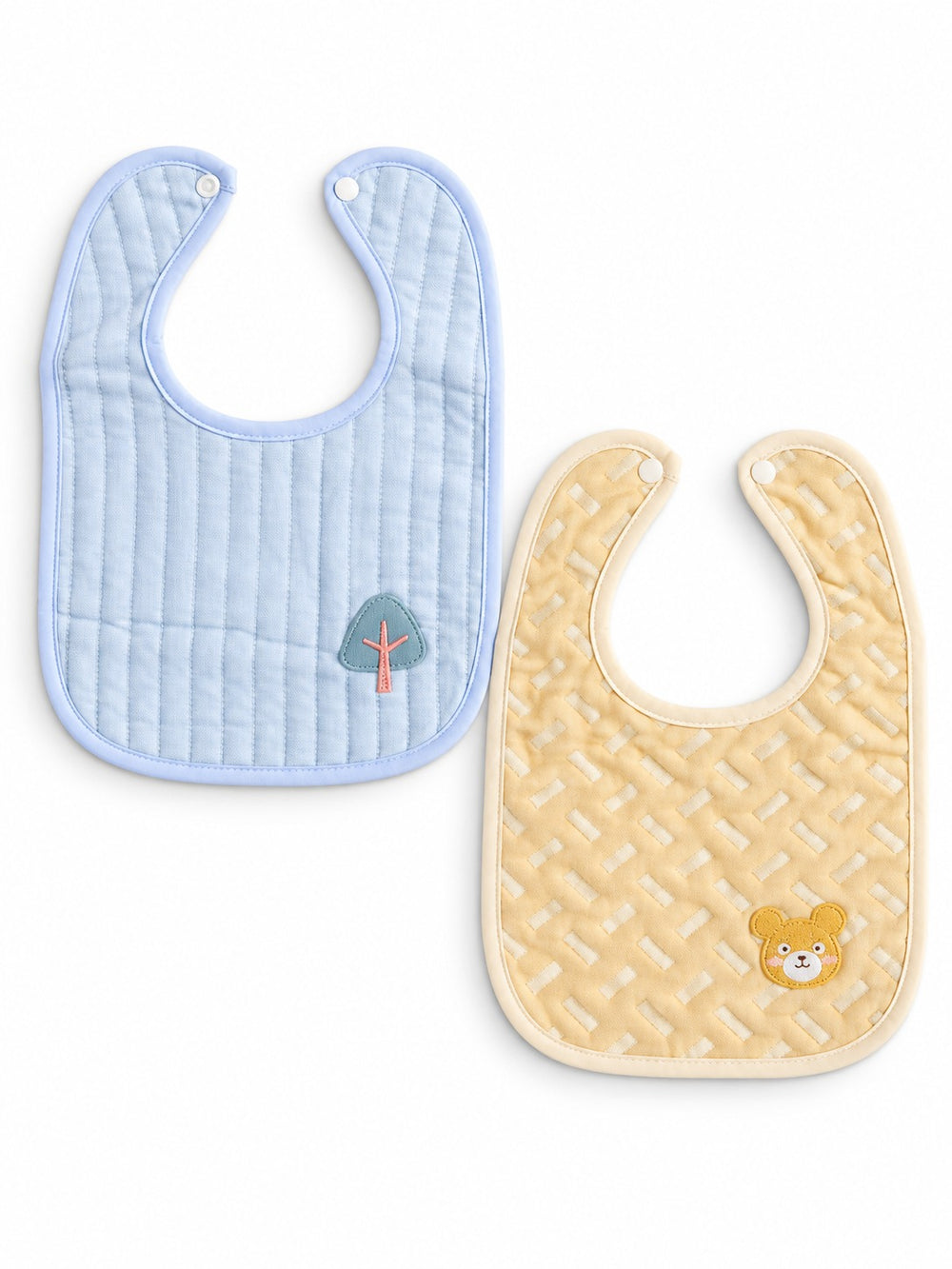 2 Pc Soft Cotton Bib Set