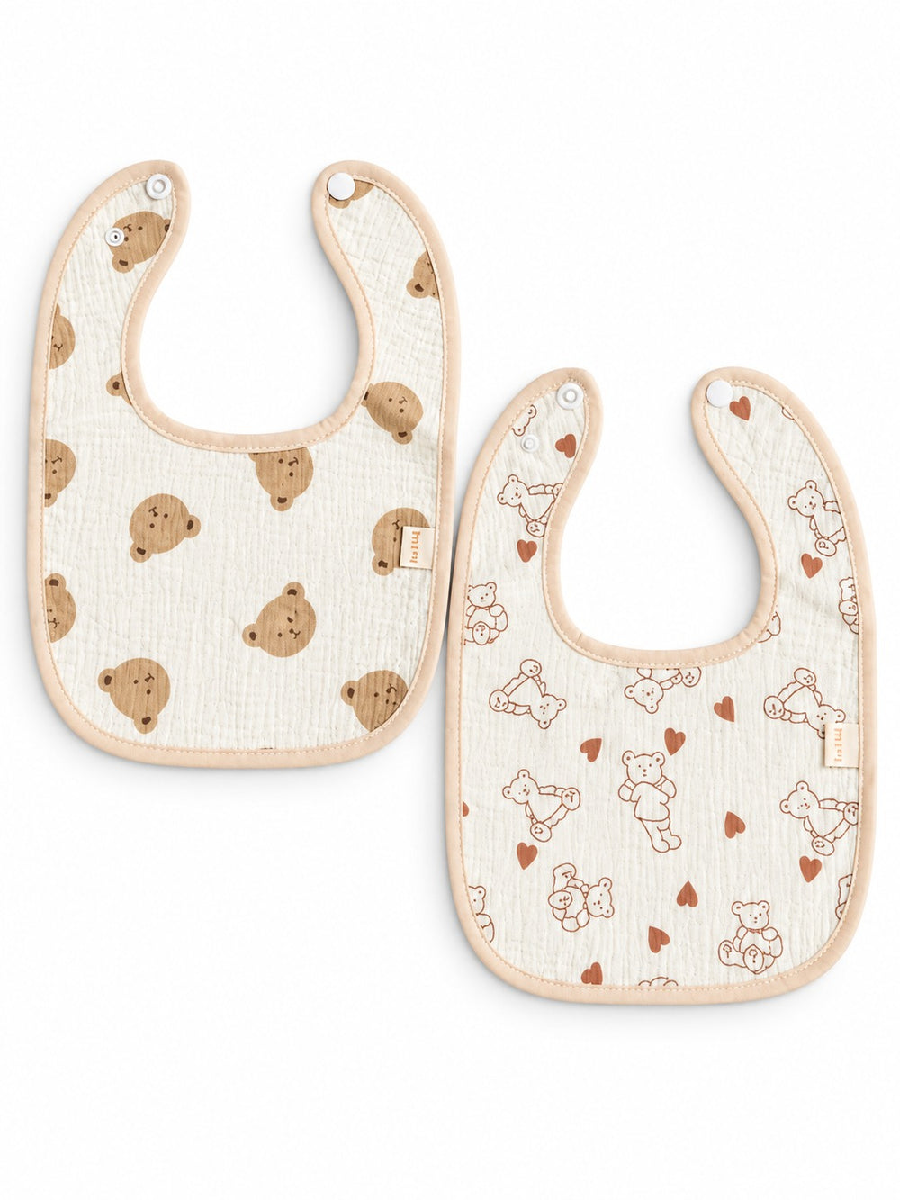 2 Pc Soft Cotton Bib Set