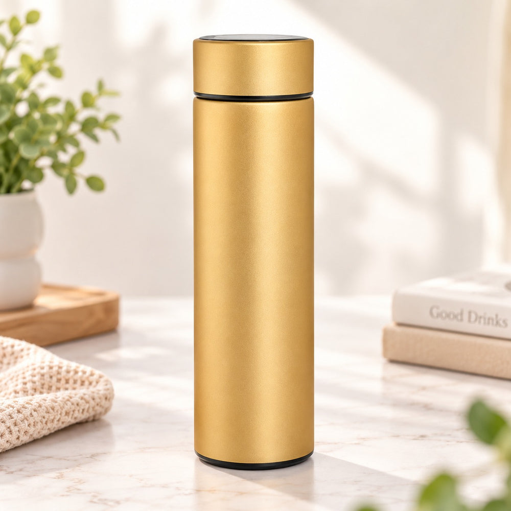 Imported Stainless Steel Travel Bottle with Thermometer
