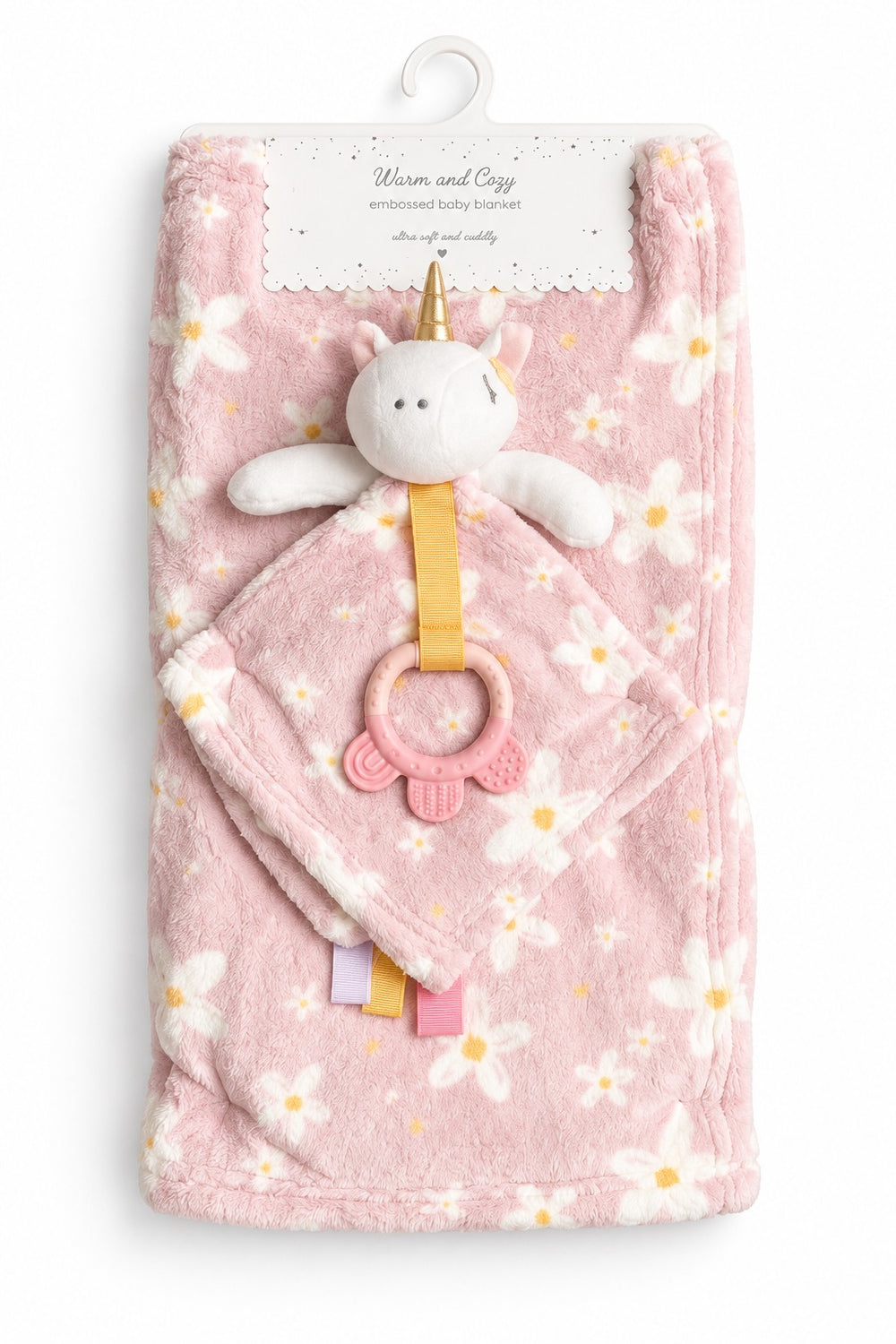 Plush Baby Blanket with Toy