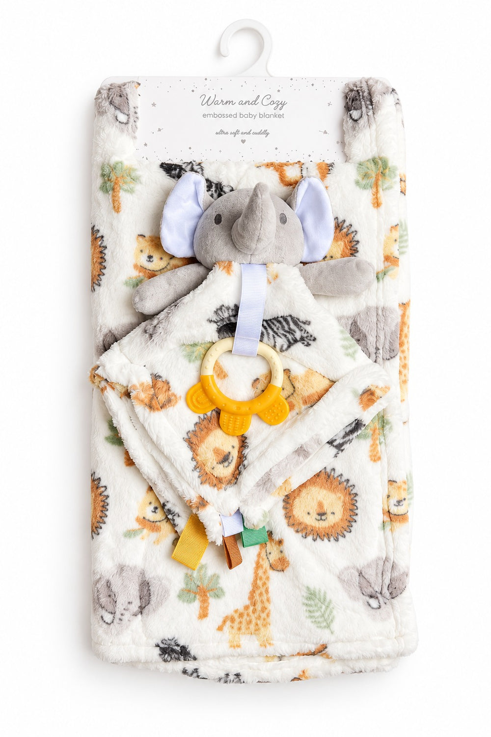 Plush Baby Blanket with Toy