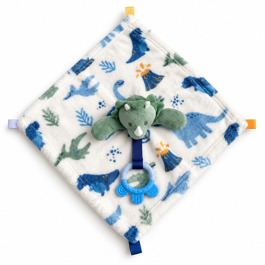 Plush Blanket with Toy & Teether
