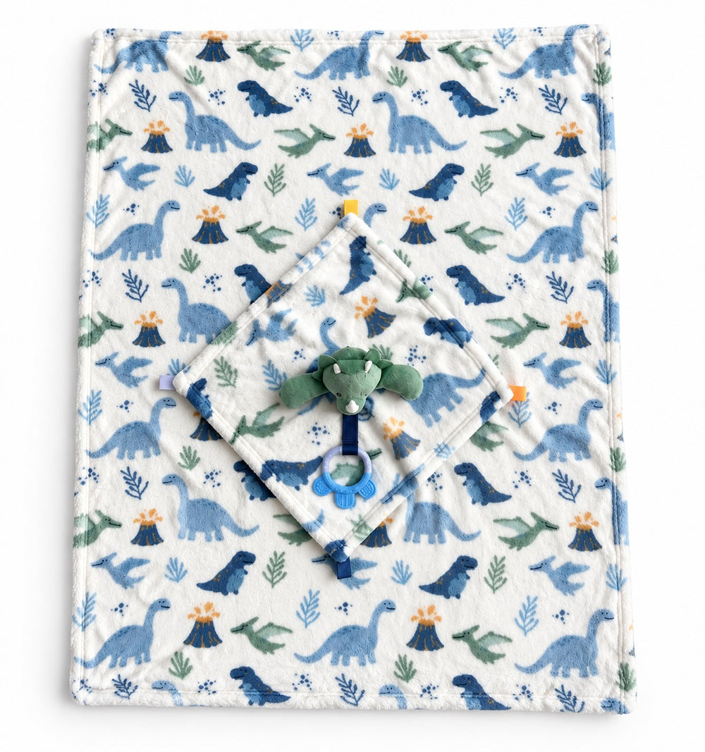 Plush Baby Blanket with Toy