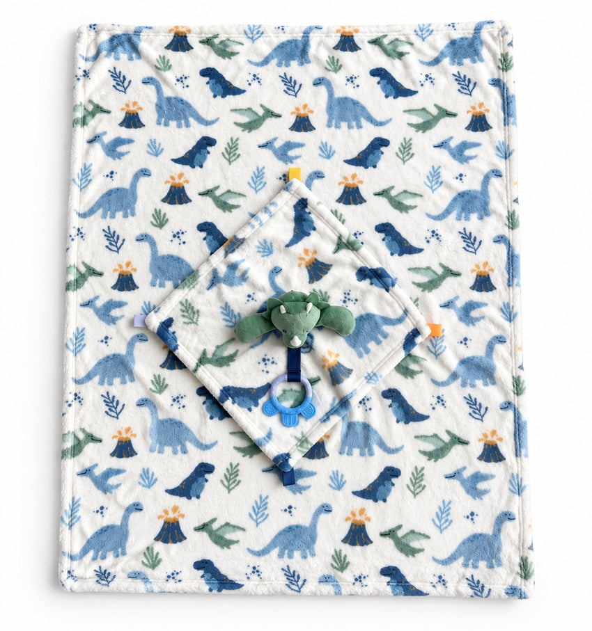 Plush Blanket with Toy & Teether