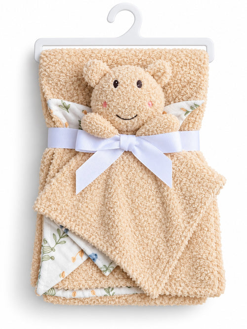 Plush Baby Blanket with Toy