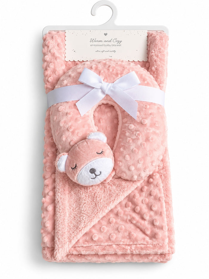 Plush Baby Blanket with Toy